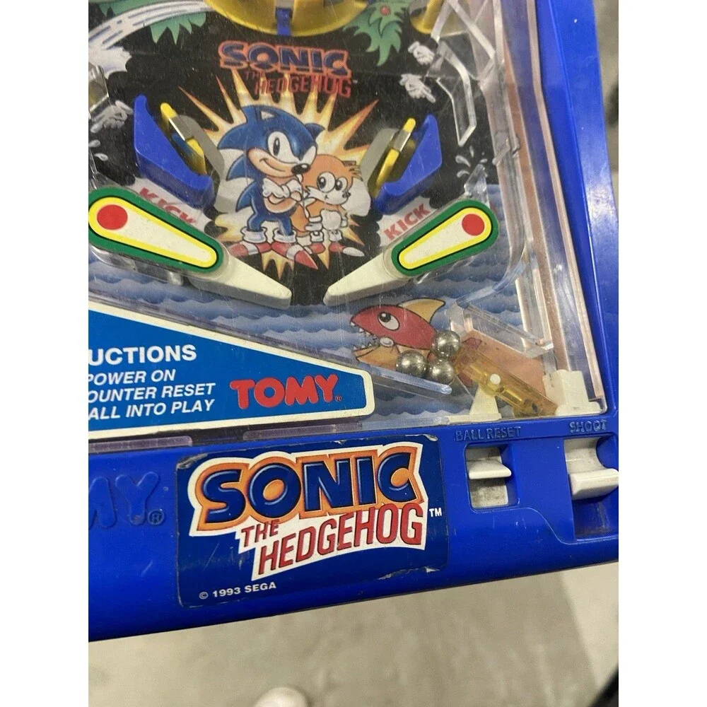 Sonic the Hedgehog Sega Tabletop Pinball Machine Tomy 1992